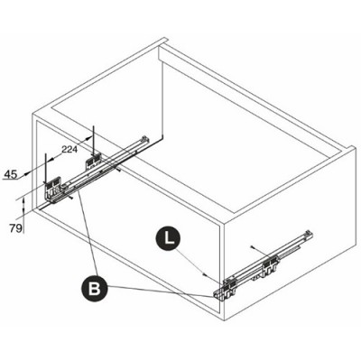 Корзина-сушка MIRA KRS06/1/3/600 на 600  полного выдвижения с доводчиком (KRS05)
