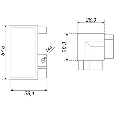 GOLA BALANCE угол внутренний к профилю L / C темно-серый