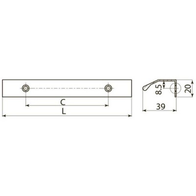 Ручка Trex 96/150 мм алюминий