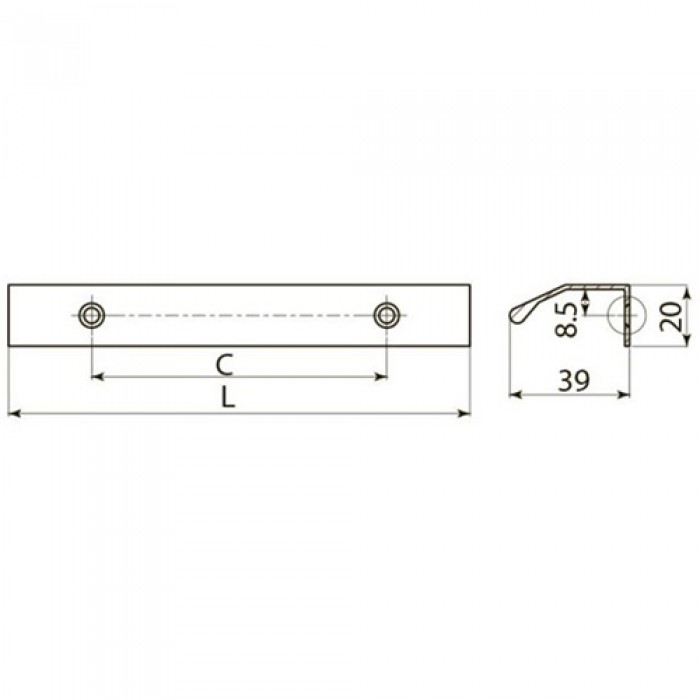 Ручка Trex 96/150 мм алюминий