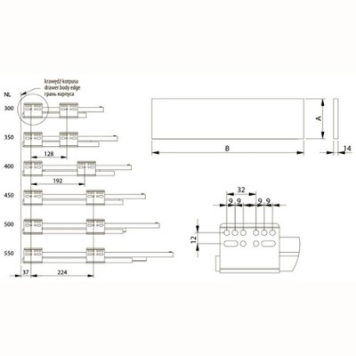 AXISPRO L=350мм / H=167 мм (белый)