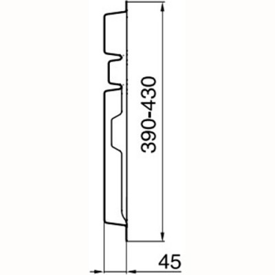 Вкладыш кухонный 700 L430 серый Rejs