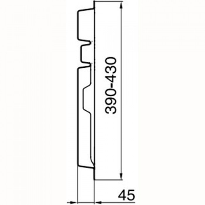 Вкладыш кухонный 700 L430 серый Rejs