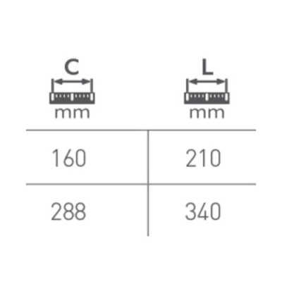 Ручка Vito 288/320 мм алюминий