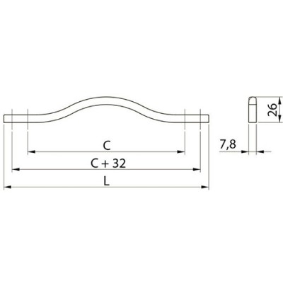 Ручка Vito 288/320 мм алюминий