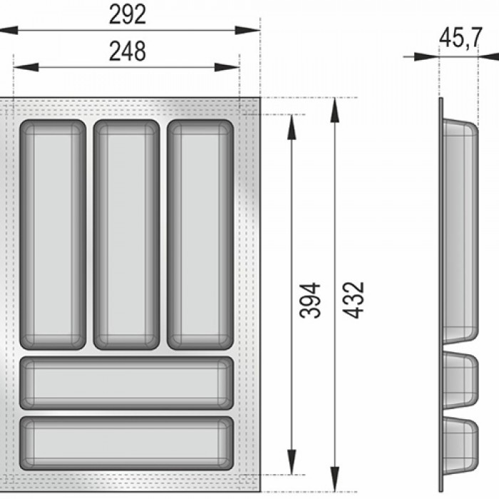 Блок-константа для столовых приборов BLOKI PC14/GRPH/292x430