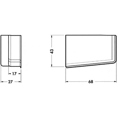 Camar накладка серый орион завесе для корпусов 806 левая (806 002600SX)