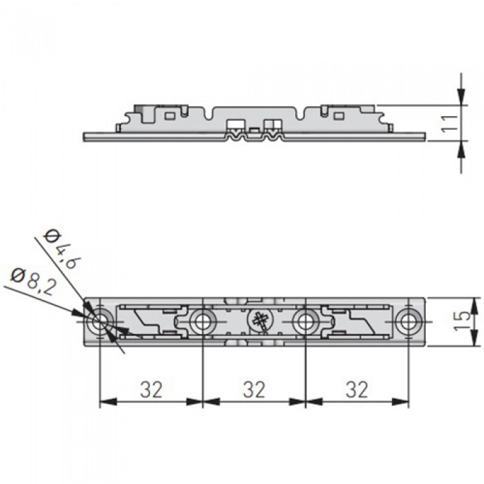 Подъемный механизм HORIZON STRONG серый PUSH TO OPEN