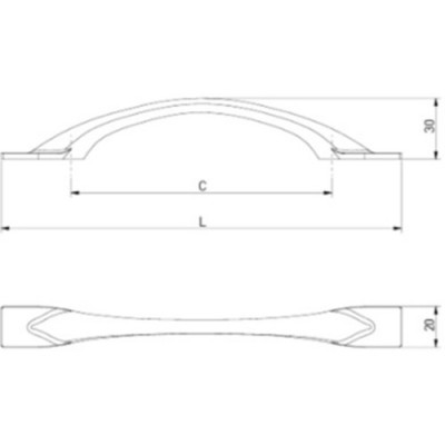 Ручка FLOW 128 мм черная матовая
