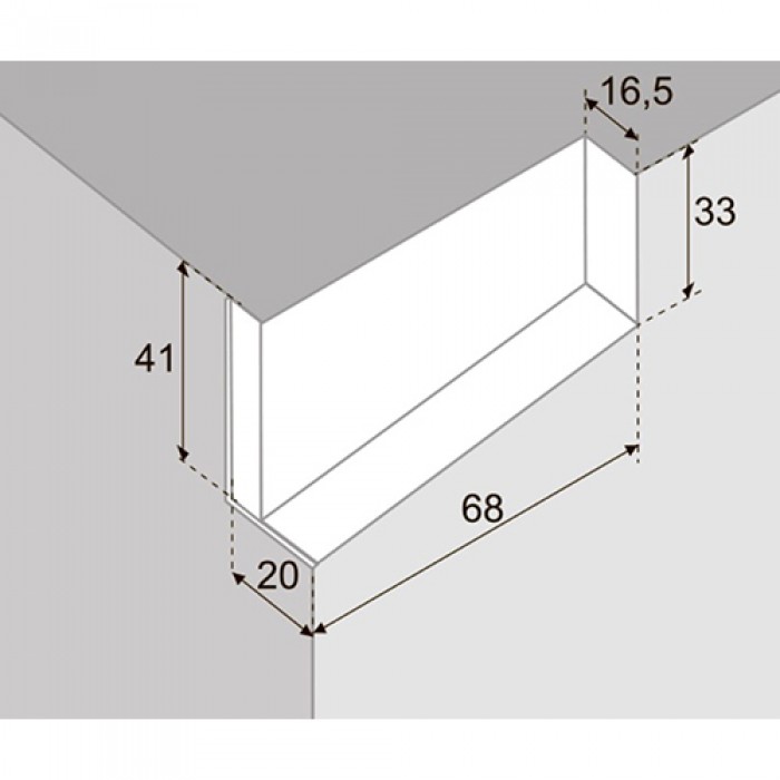 Накладка белая к кронштейну (CH01) BOYARD левая CHP01