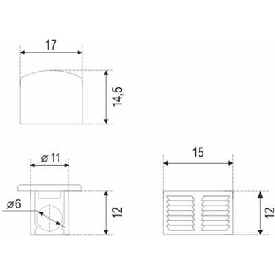 Полкодержатель для ЛДСП P521Ni.0 никель