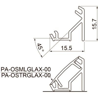 Профиль металлический угловой L-3 м белый для Led ленты GTV