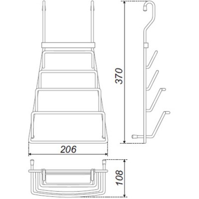 Полка на релинг под крышки CWJ204A