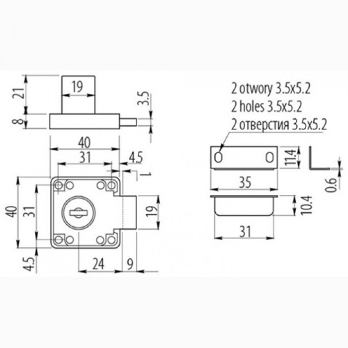 Замок для ДСП 138 GTV