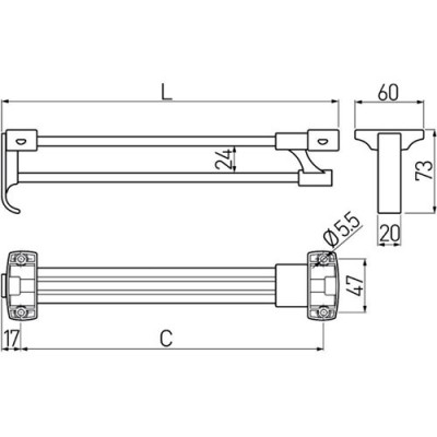 Штанга выдвижная 350мм GTV-WSD
