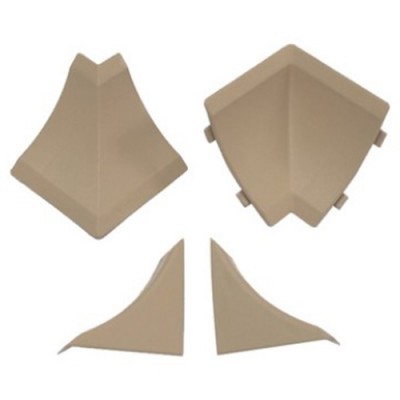 Комплект заглушек и углов (1внутр. угол+1внеш. угол+2заглушки), латте РФ