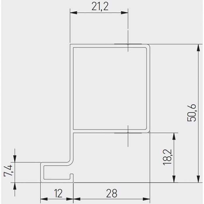 VELLO профиль вертикальный L-образный для распашных дверей черный матовый (продается кратно 1 шт)