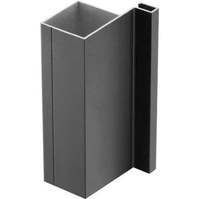 VELLO профиль вертикальный L-образный для распашных дверей черный матовый (продается кратно 1 шт)