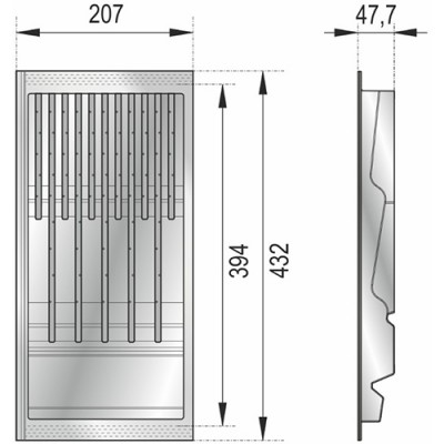 Блок для ножей BLOKI PC15/GRPH/206x430