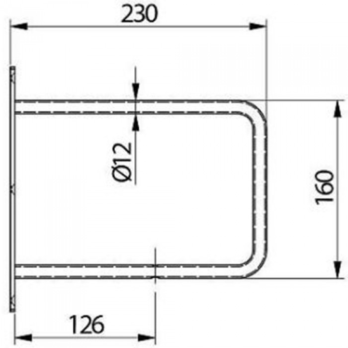 Полкодержатель BELT черный матовый 220*230*