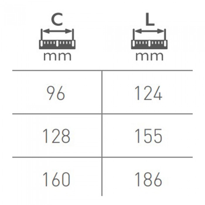 Ручка врезная ua 326