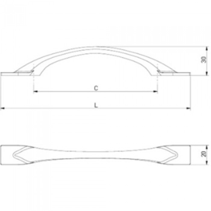 Ручка FLOW 128 мм шампань