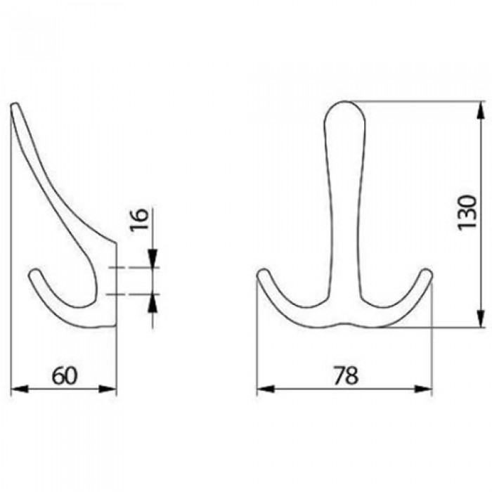 Вешалка CORDOBA черный матовый