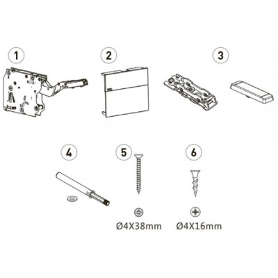 Подьемный механизм LIFT STRONG PLUS серый PUSH TO OPEN