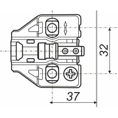 Планка ответная 8010 BOYARD с эксцентриковой регулировкой черная 