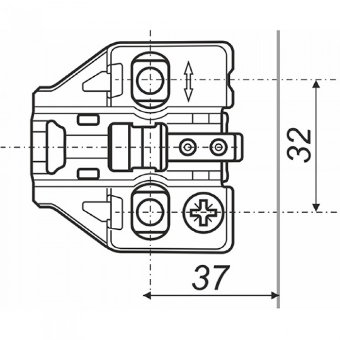 Планка ответная 8010 BOYARD с эксцентриковой регулировкой черная 