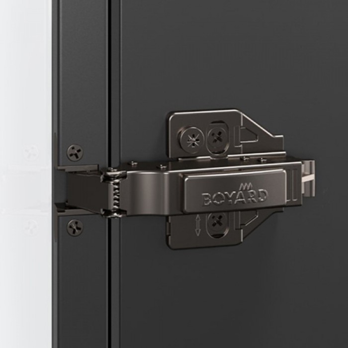 Петля накладная для профиля Z1 с доводчиком BOYARD черная (без планки 8010 / выписывать отдельно)