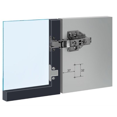 Петля накладная для профиля Z1 с доводчиком BOYARD черная (без планки 8010 / выписывать отдельно)