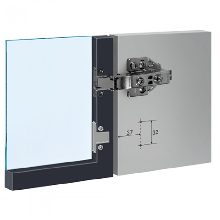 Петля накладная для профиля Z1 с доводчиком BOYARD черная (без планки 8010 / выписывать отдельно)