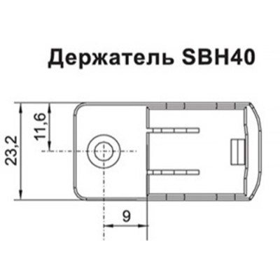 Держатель релинга (пластик) SBH40/GRPH ГРАФИТ для СТАРТ