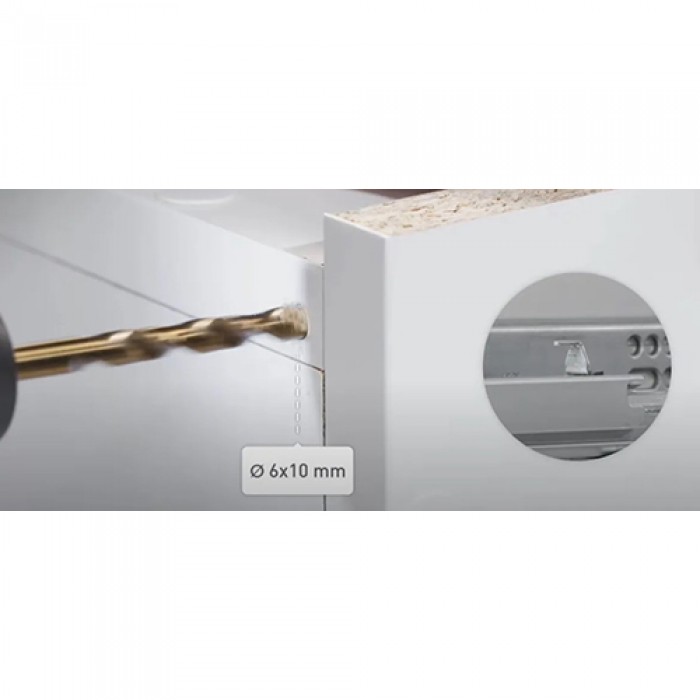 Направляющая MODERN SLIDE PRO (2 в 1)  PUSH TO OPEN + SOFT CLOSE 450 мм GTV