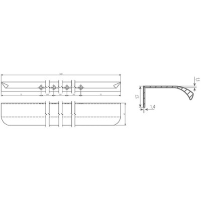 Ручка HEXA LONG L-1200 мм черная