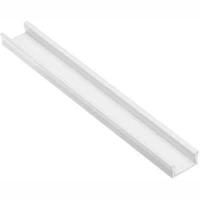 Профиль металлический накладной MINI белый L-2 м для ленты ( в комплекте крышка + комплект заглушек)