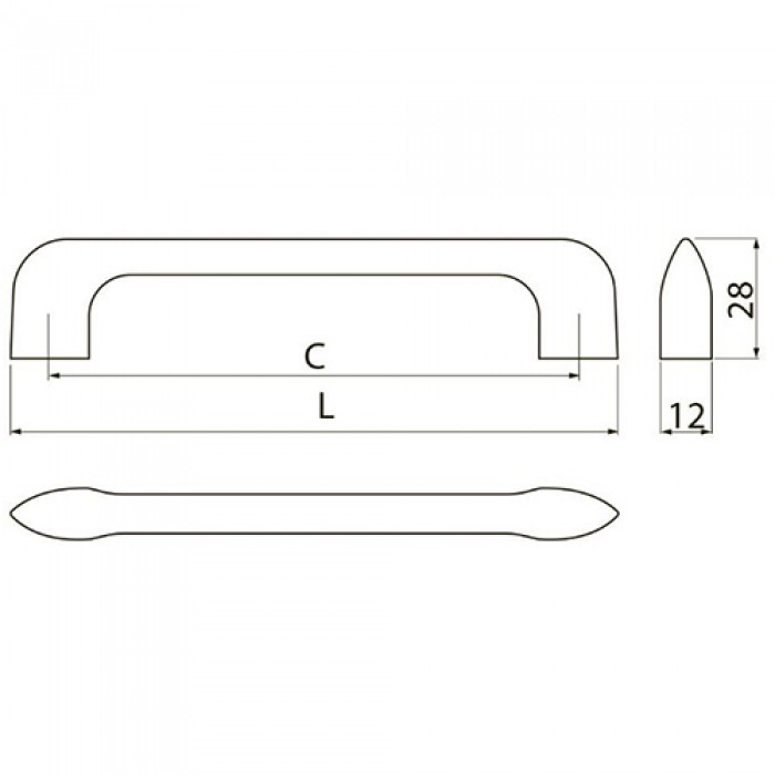 Ручка Milano 256 мм черный матовый