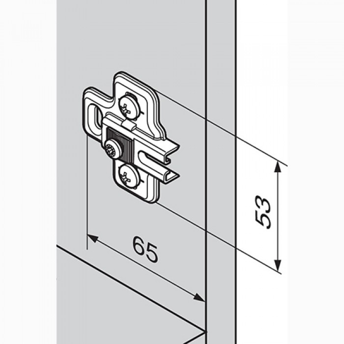 MODUL ответная планка крестовая для дверей холодильников (194K6100E  DUEPL V500  NI)