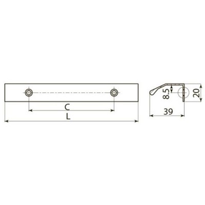 Ручка Trex 320/350 мм черный матовый
