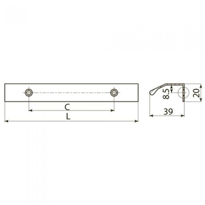 Ручка Trex 320/350 мм черный матовый
